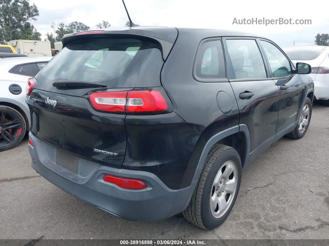 2014 Jeep Cherokee Sport Black vin: 1C4PJLAB2EW305761