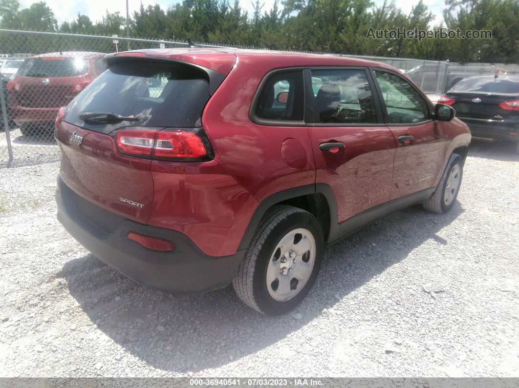 2016 Jeep Cherokee Sport Red vin: 1C4PJLAB2GW200835