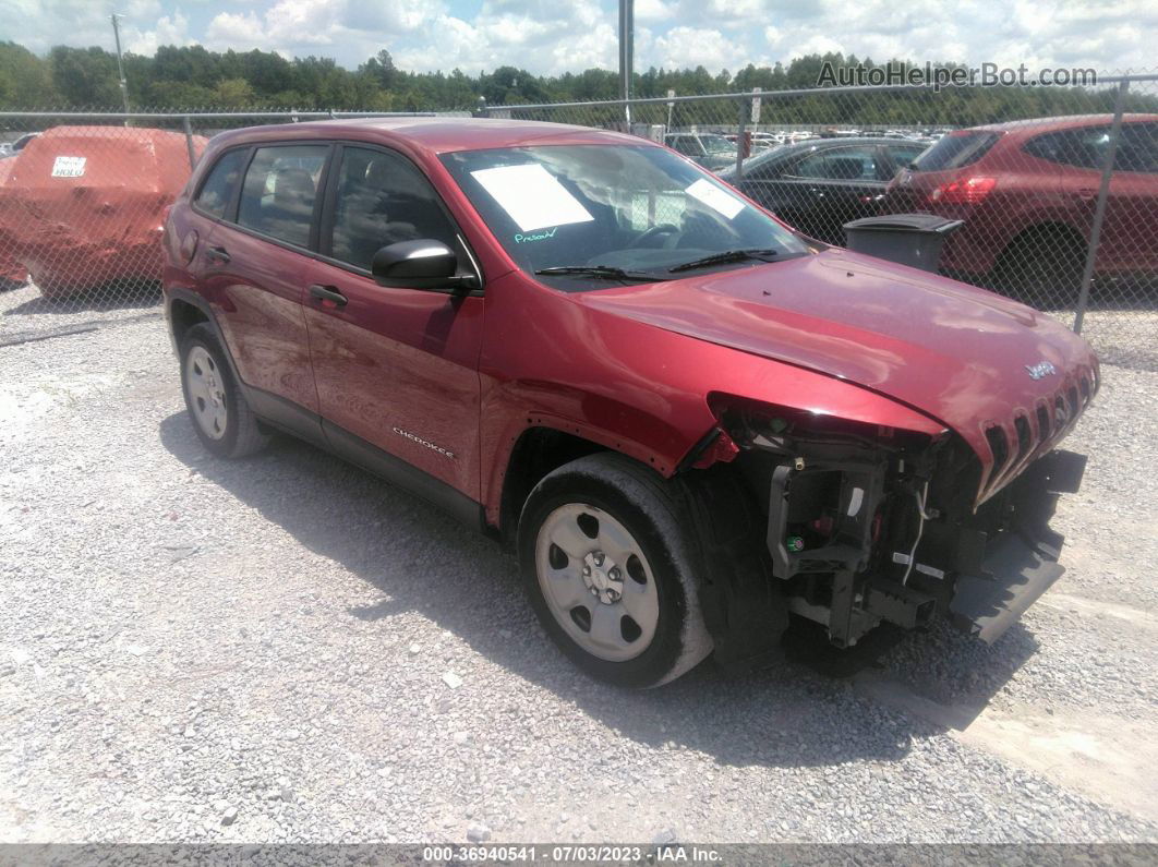 2016 Jeep Cherokee Sport Red vin: 1C4PJLAB2GW200835