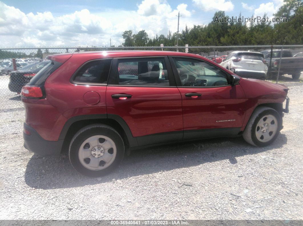 2016 Jeep Cherokee Sport Red vin: 1C4PJLAB2GW200835