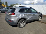 2016 Jeep Cherokee Sport Silver vin: 1C4PJLAB2GW312082