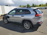 2016 Jeep Cherokee Sport Silver vin: 1C4PJLAB2GW312082