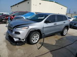 2014 Jeep Cherokee Sport Silver vin: 1C4PJLAB3EW109862