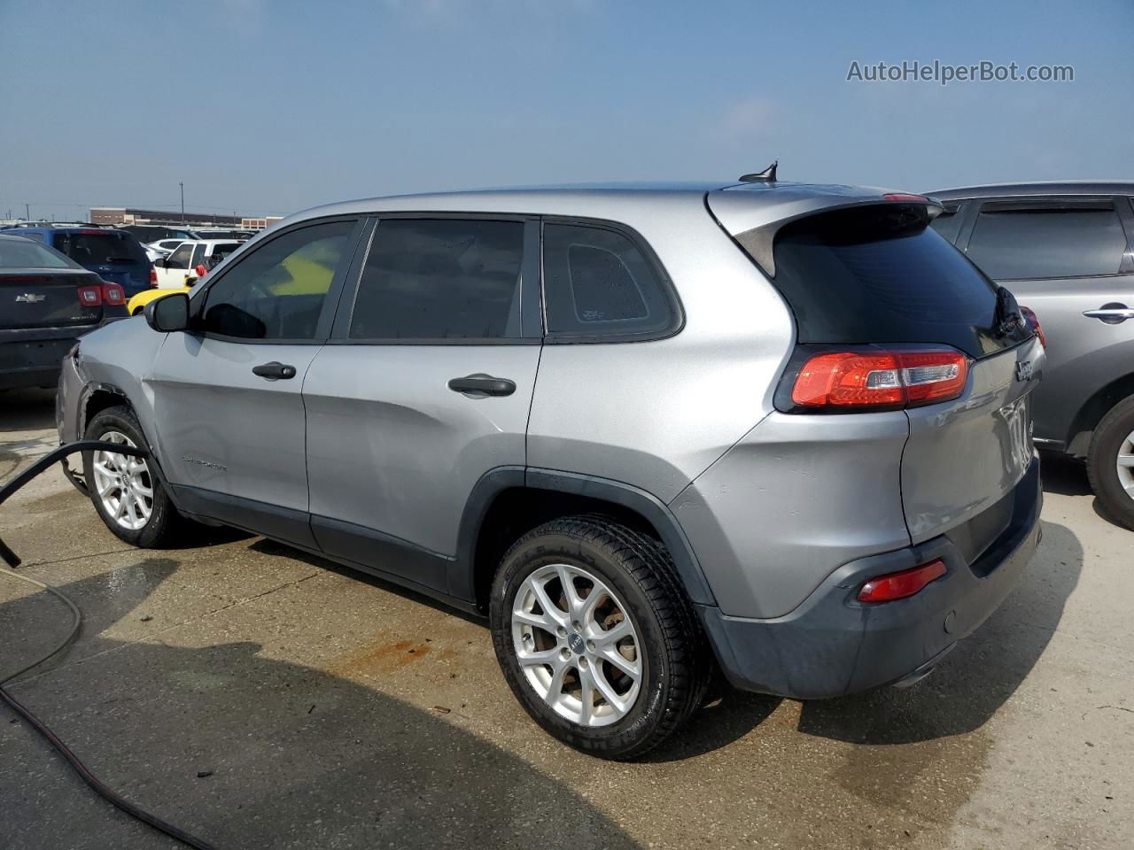 2014 Jeep Cherokee Sport Silver vin: 1C4PJLAB3EW109862