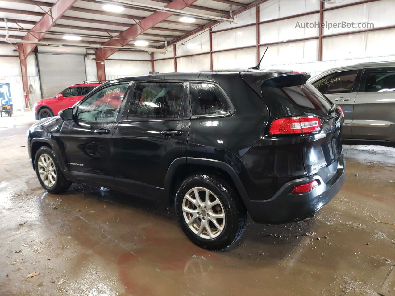 2014 Jeep Cherokee Sport Black vin: 1C4PJLAB3EW123048