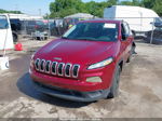 2014 Jeep Cherokee Sport Maroon vin: 1C4PJLAB3EW288470