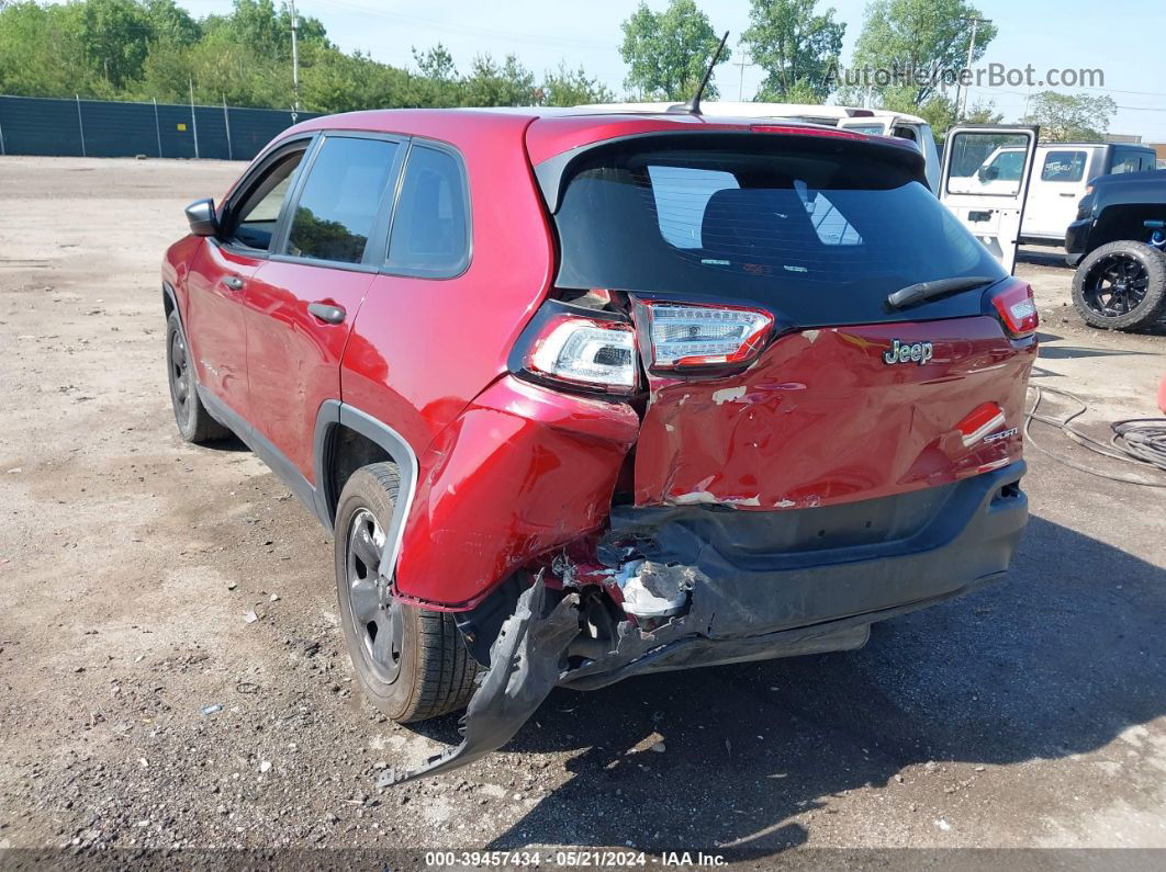 2014 Jeep Cherokee Sport Maroon vin: 1C4PJLAB3EW288470