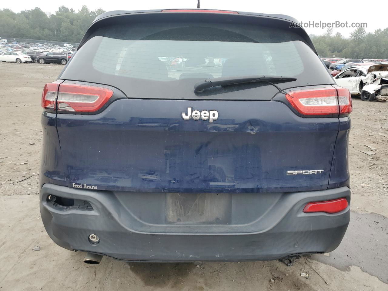 2015 Jeep Cherokee Sport Blue vin: 1C4PJLAB3FW731329