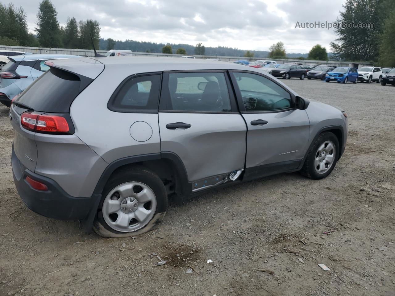 2016 Jeep Cherokee Sport Gray vin: 1C4PJLAB3GW376907