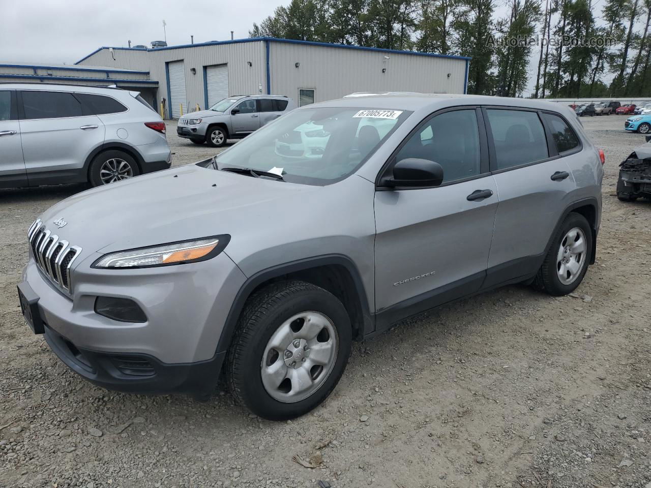 2016 Jeep Cherokee Sport Gray vin: 1C4PJLAB3GW376907