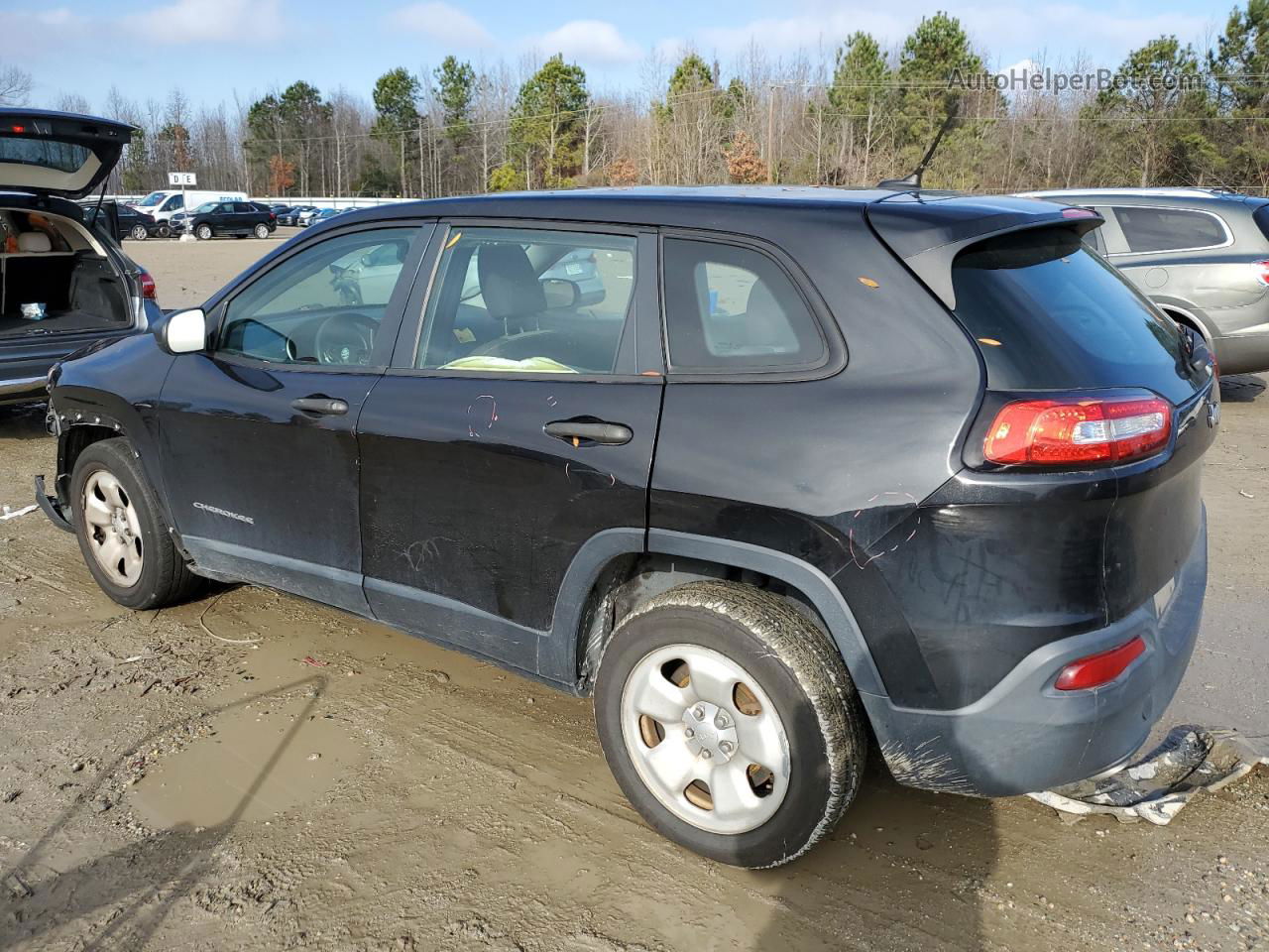 2014 Jeep Cherokee Sport Black vin: 1C4PJLAB4EW143759