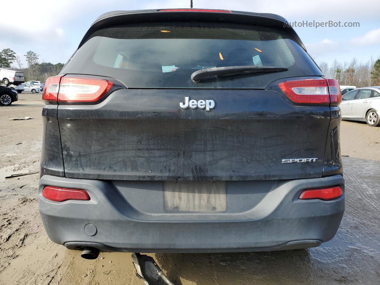 2014 Jeep Cherokee Sport Black vin: 1C4PJLAB4EW143759