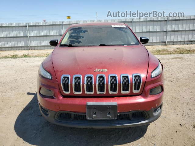 2014 Jeep Cherokee Sport Burgundy vin: 1C4PJLAB4EW163932