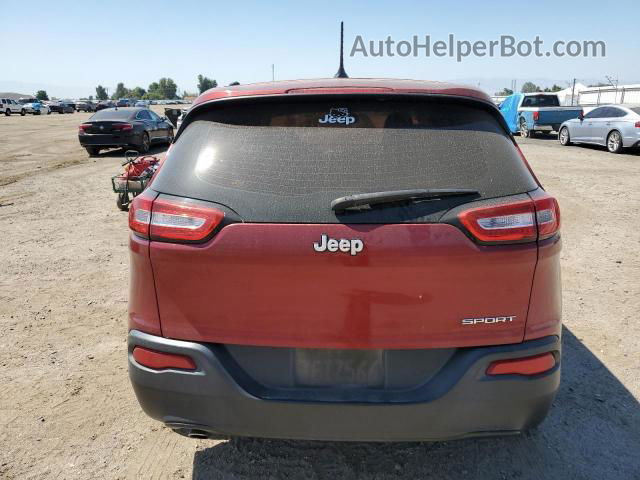 2014 Jeep Cherokee Sport Burgundy vin: 1C4PJLAB4EW163932