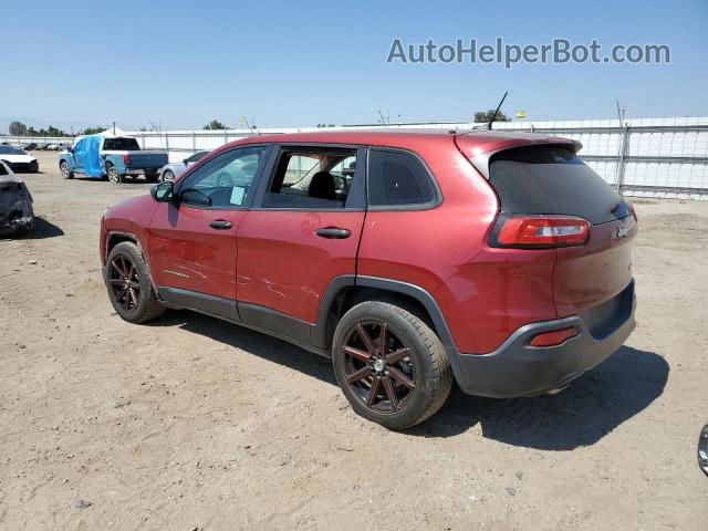 2014 Jeep Cherokee Sport Burgundy vin: 1C4PJLAB4EW163932