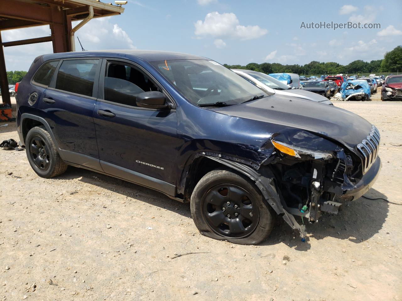 2014 Jeep Cherokee Sport Blue vin: 1C4PJLAB4EW273654