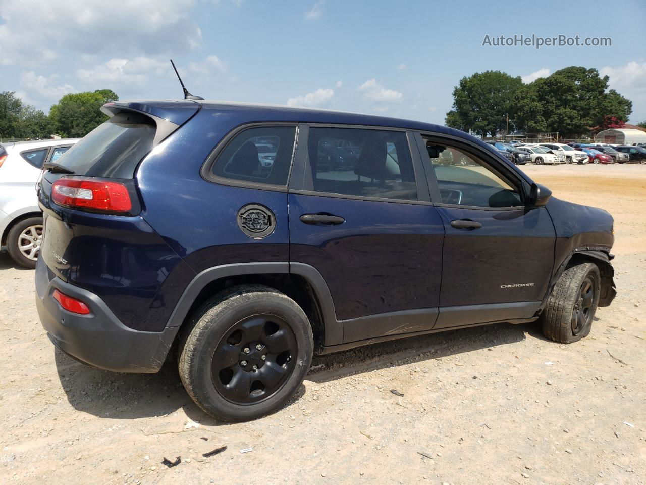 2014 Jeep Cherokee Sport Blue vin: 1C4PJLAB4EW273654