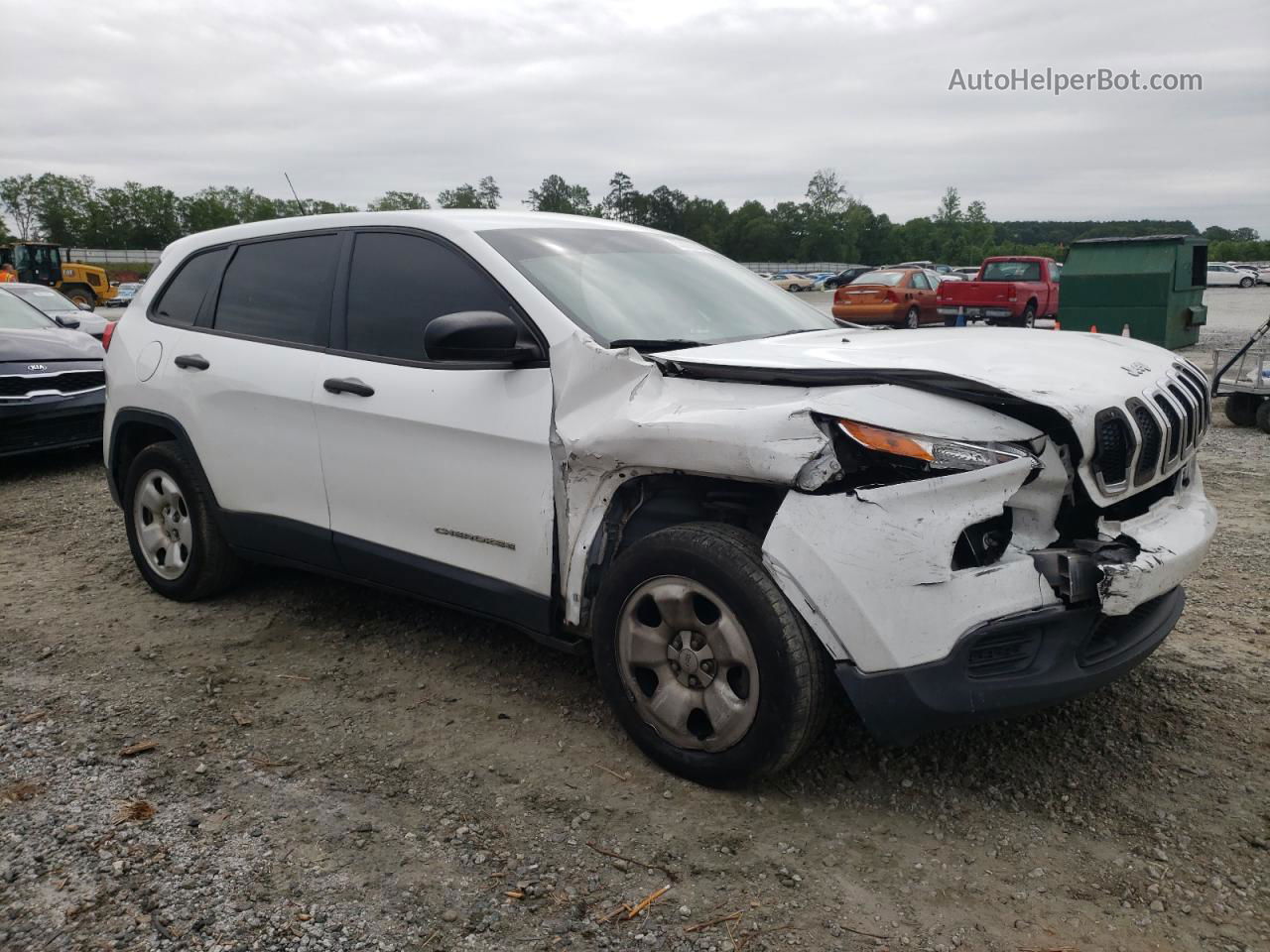 2015 Jeep Cherokee Sport Белый vin: 1C4PJLAB4FW608364