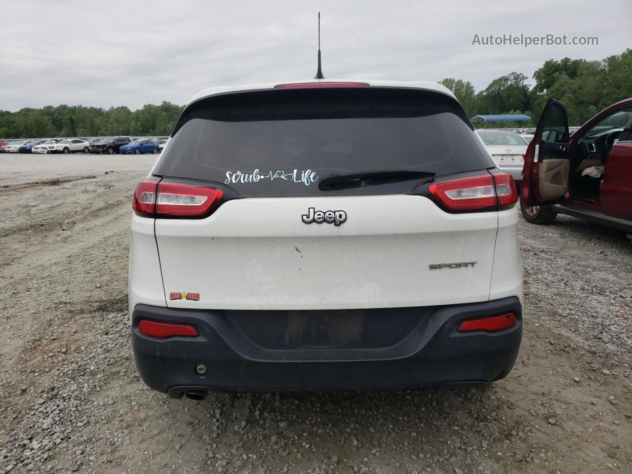 2015 Jeep Cherokee Sport Белый vin: 1C4PJLAB4FW608364