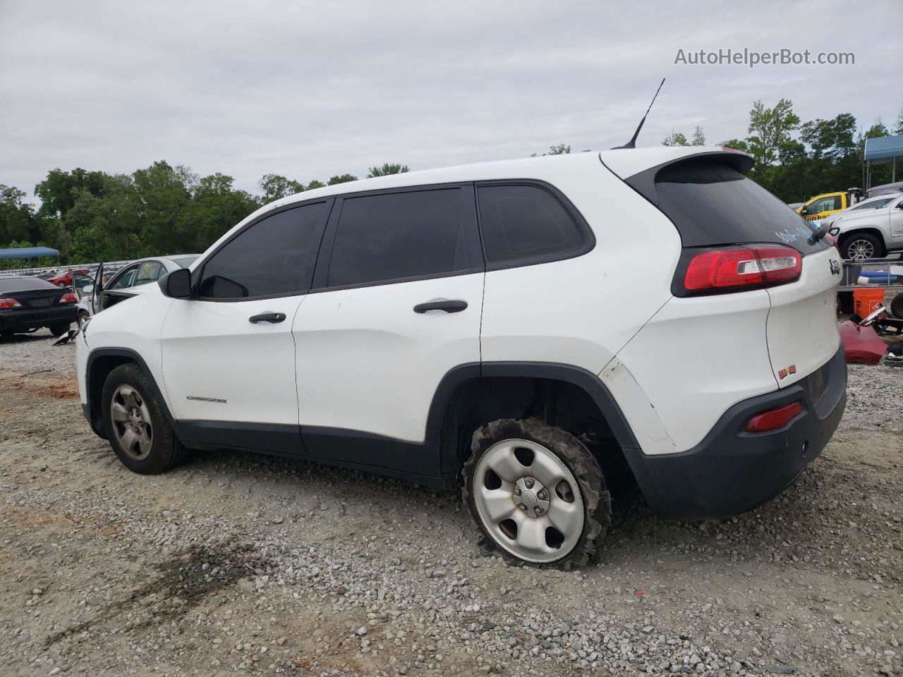 2015 Jeep Cherokee Sport Белый vin: 1C4PJLAB4FW608364