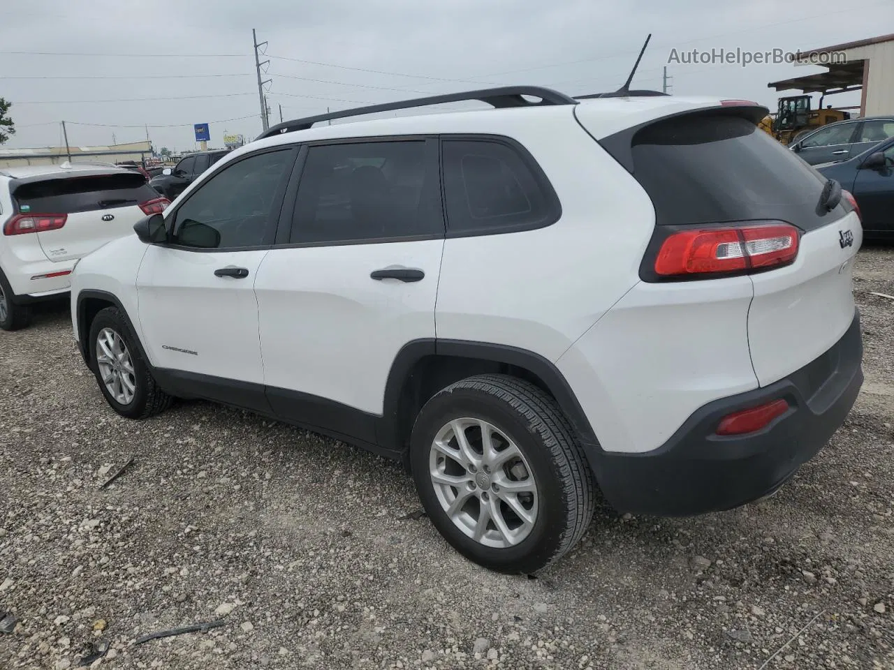 2015 Jeep Cherokee Sport White vin: 1C4PJLAB4FW732084