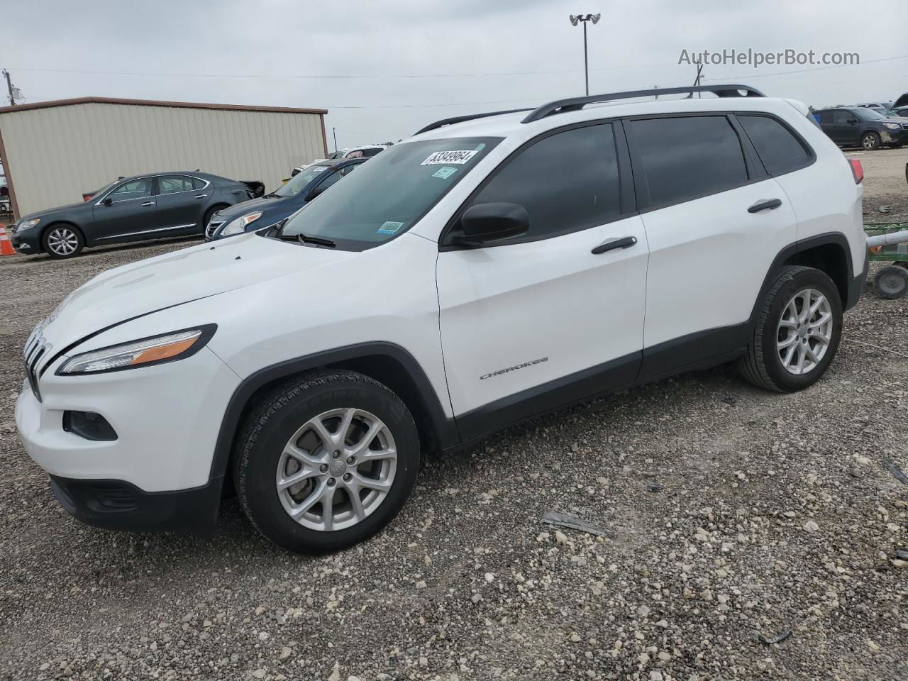 2015 Jeep Cherokee Sport White vin: 1C4PJLAB4FW732084