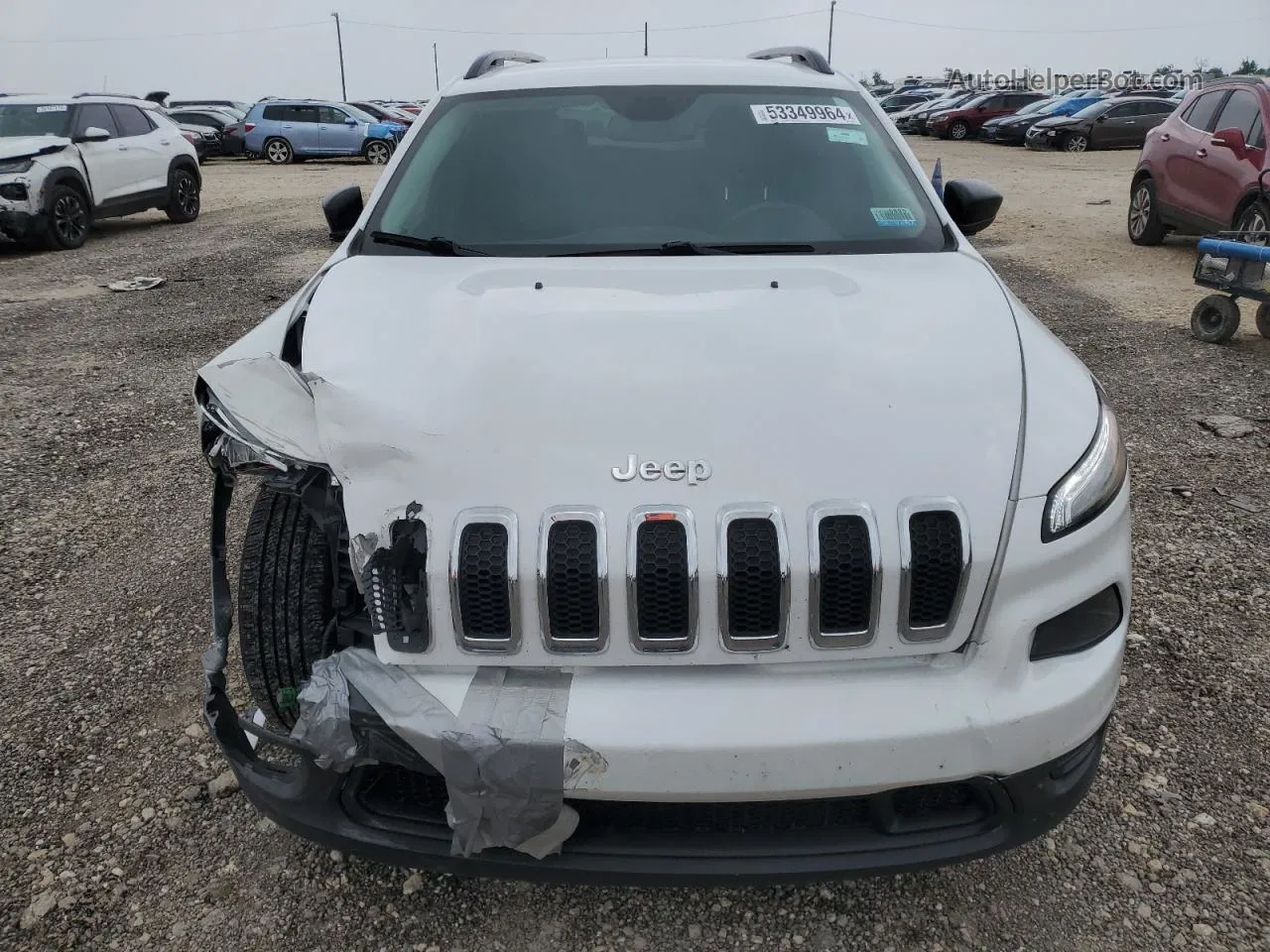 2015 Jeep Cherokee Sport White vin: 1C4PJLAB4FW732084