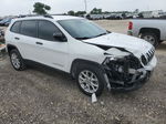 2015 Jeep Cherokee Sport White vin: 1C4PJLAB4FW732084