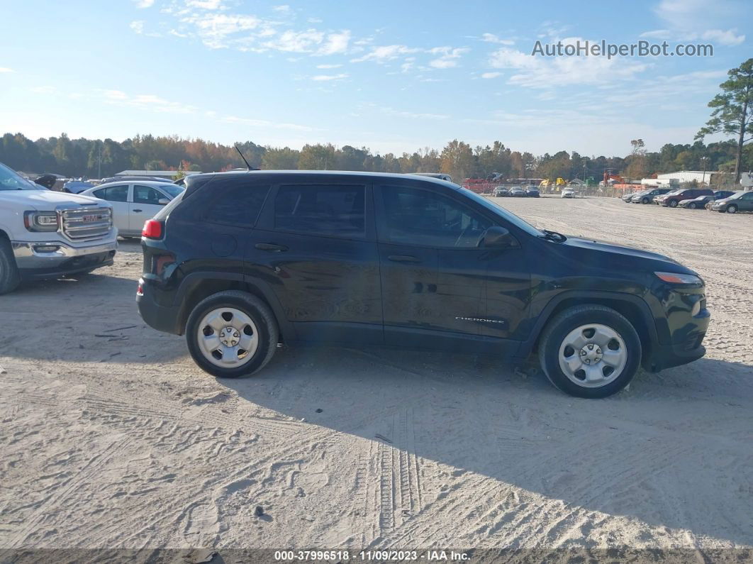 2014 Jeep Cherokee Sport Black vin: 1C4PJLAB5EW123455