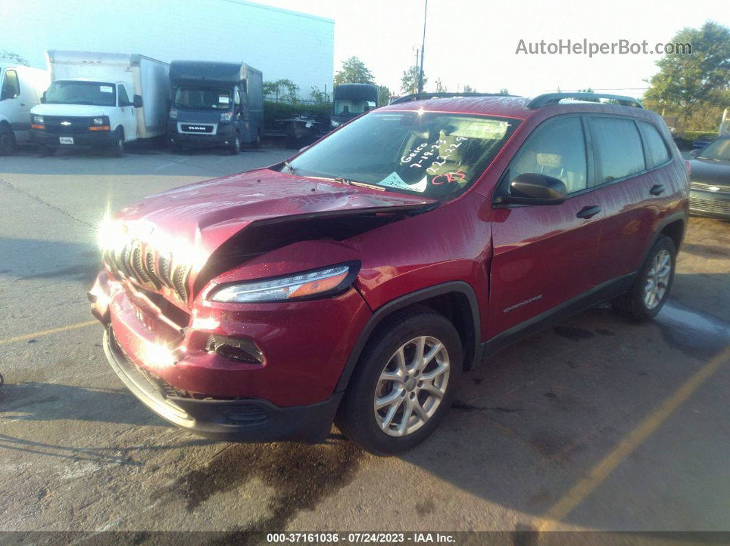 2016 Jeep Cherokee Sport Red vin: 1C4PJLAB5GW222229