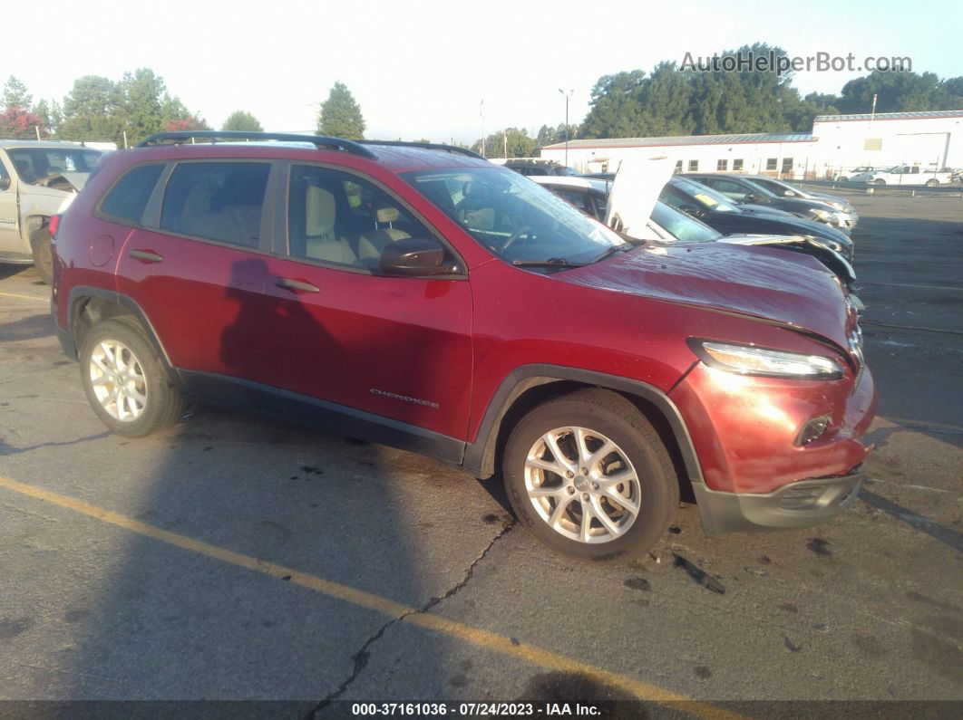 2016 Jeep Cherokee Sport Red vin: 1C4PJLAB5GW222229