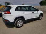 2014 Jeep Cherokee Sport White vin: 1C4PJLAB6EW256449