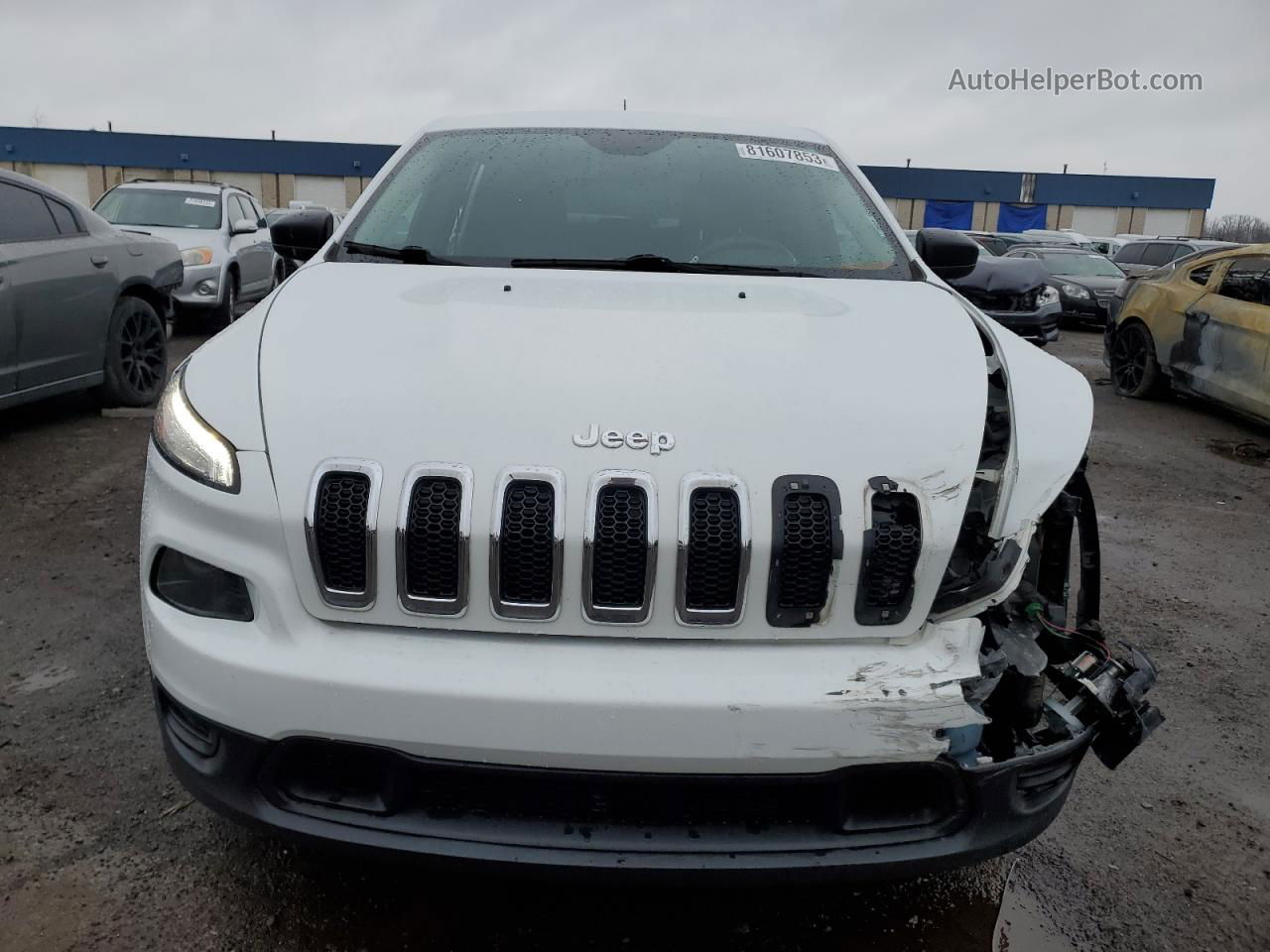 2015 Jeep Cherokee Sport White vin: 1C4PJLAB6FW560530