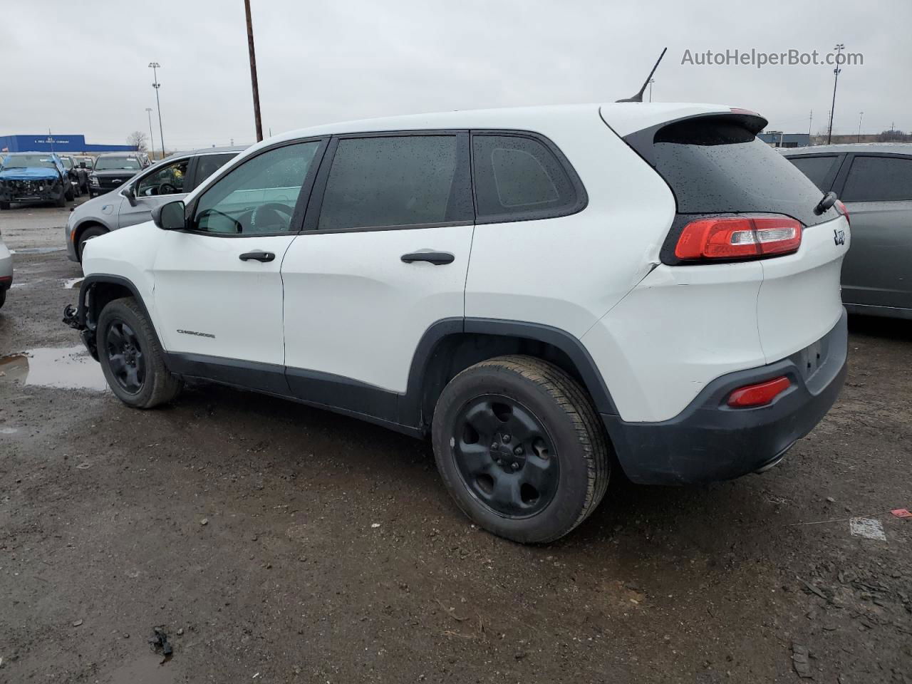 2015 Jeep Cherokee Sport White vin: 1C4PJLAB6FW560530