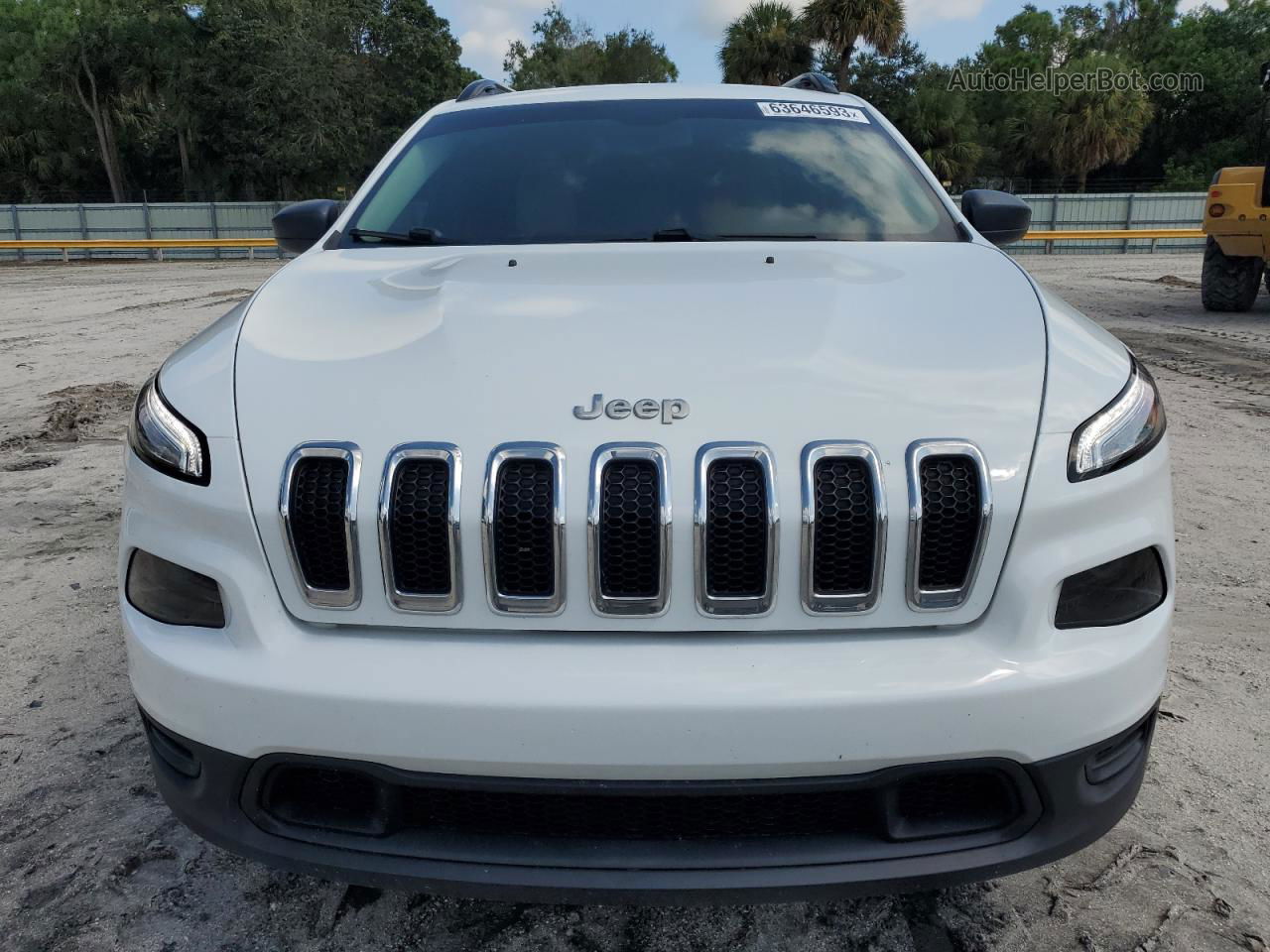 2015 Jeep Cherokee Sport White vin: 1C4PJLAB6FW607765