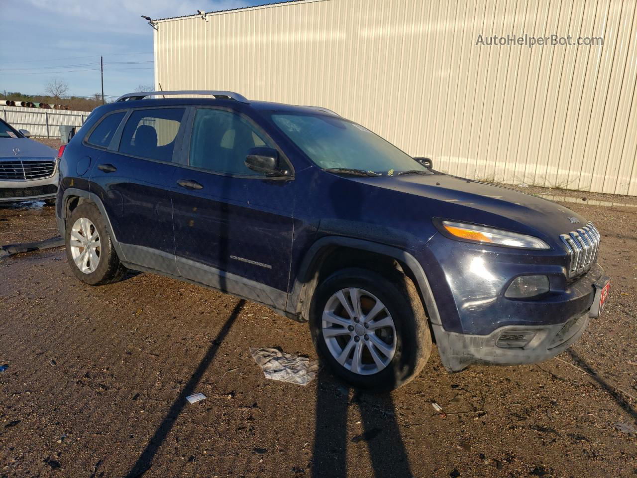 2015 Jeep Cherokee Sport Blue vin: 1C4PJLAB6FW684135