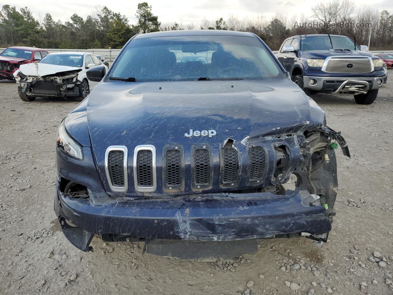 2015 Jeep Cherokee Sport Blue vin: 1C4PJLAB6FW742129