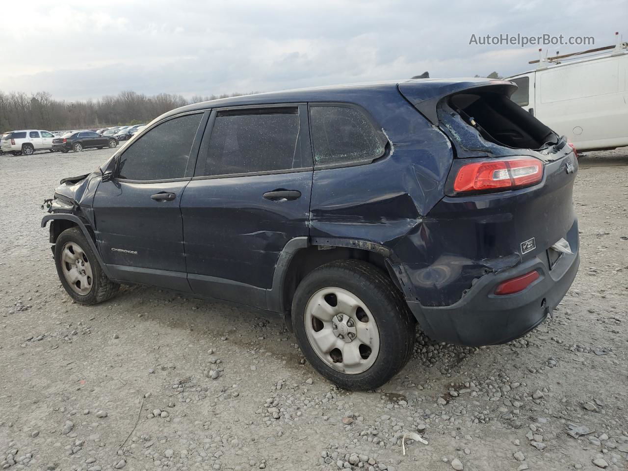 2015 Jeep Cherokee Sport Blue vin: 1C4PJLAB6FW742129