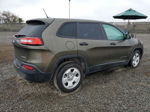 2015 Jeep Cherokee Sport Green vin: 1C4PJLAB6FW762283