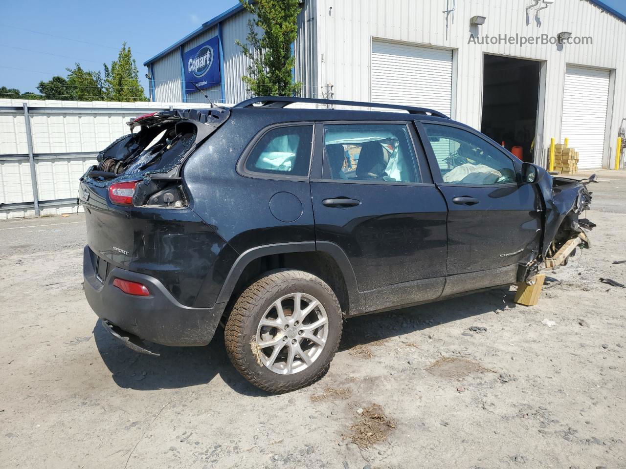 2015 Jeep Cherokee Sport Black vin: 1C4PJLAB6FW781836