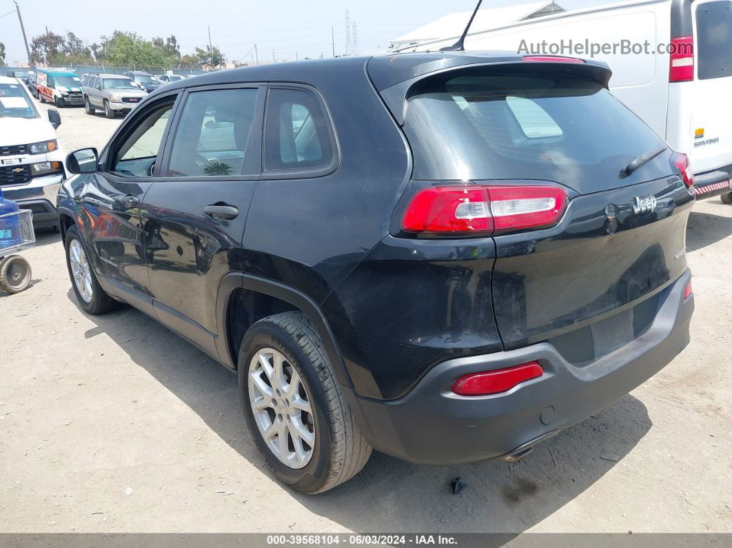 2014 Jeep Cherokee Sport Black vin: 1C4PJLAB7EW112425