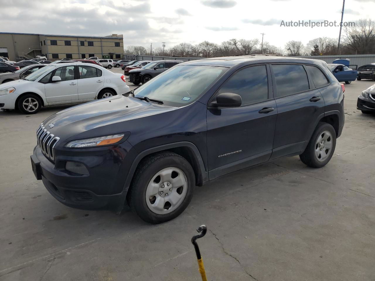 2014 Jeep Cherokee Sport Blue vin: 1C4PJLAB7EW194432