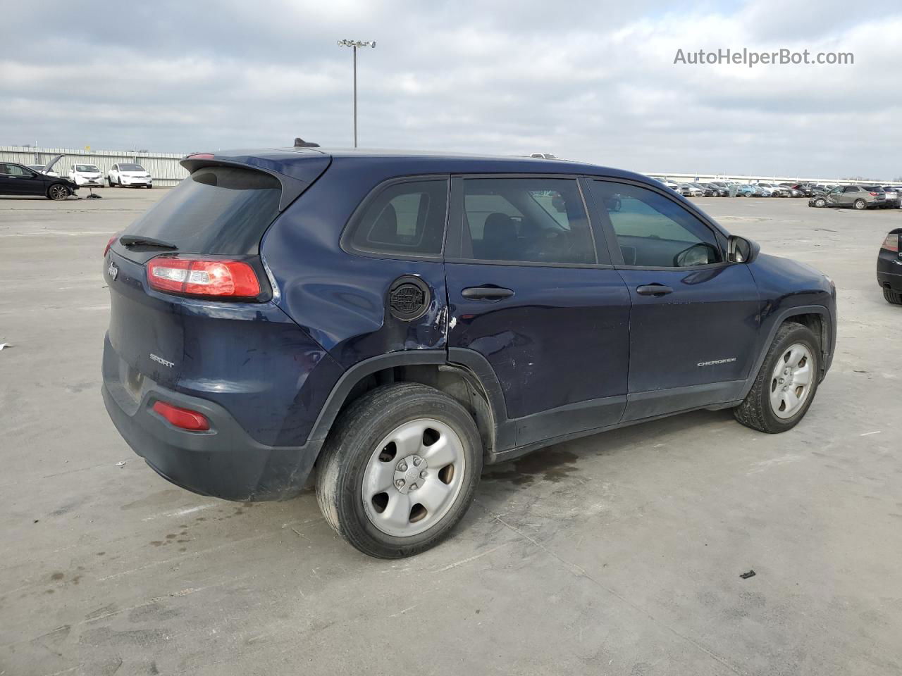 2014 Jeep Cherokee Sport Blue vin: 1C4PJLAB7EW194432