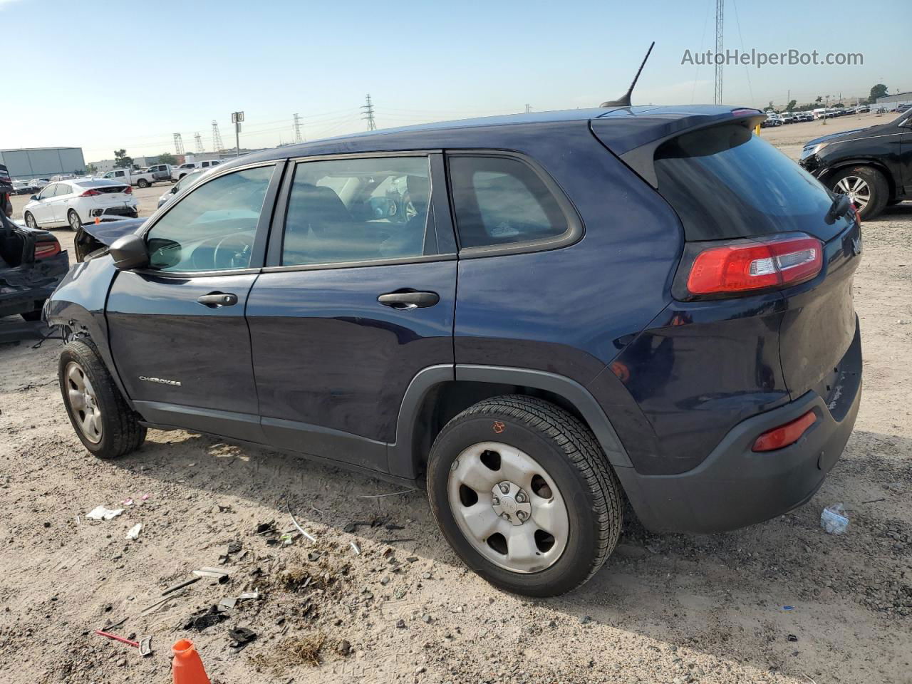 2014 Jeep Cherokee Sport Blue vin: 1C4PJLAB7EW227204