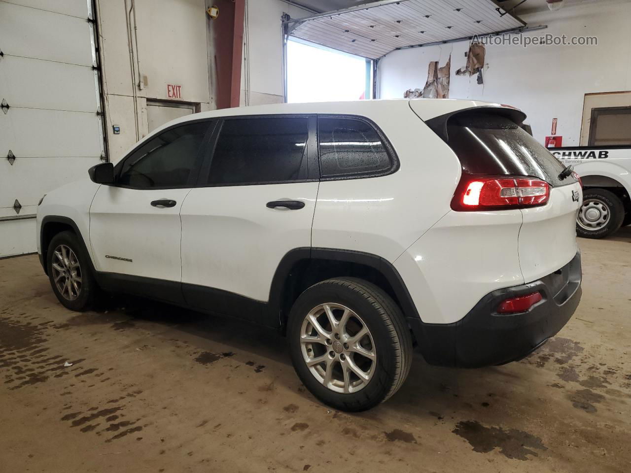 2014 Jeep Cherokee Sport White vin: 1C4PJLAB7EW313404