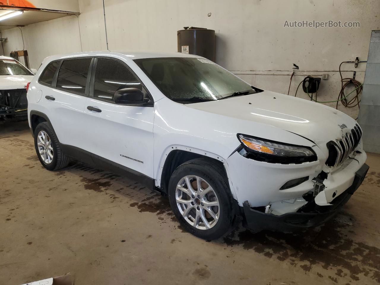 2014 Jeep Cherokee Sport White vin: 1C4PJLAB7EW313404