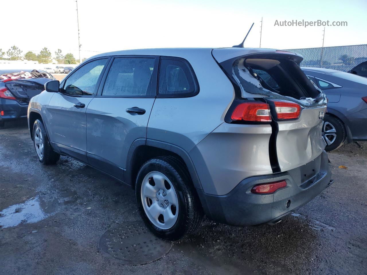 2015 Jeep Cherokee Sport Gray vin: 1C4PJLAB7FW596629