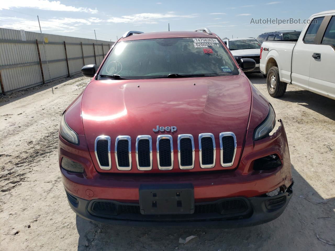 2015 Jeep Cherokee Sport Red vin: 1C4PJLAB7FW608097