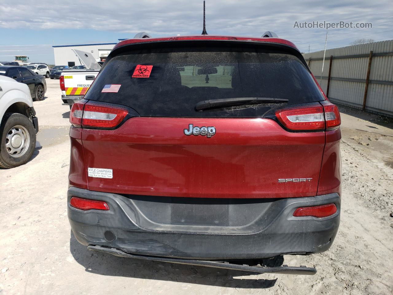 2015 Jeep Cherokee Sport Red vin: 1C4PJLAB7FW608097