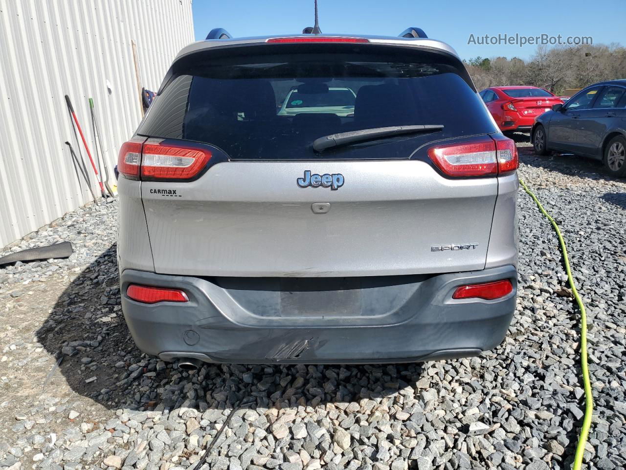 2016 Jeep Cherokee Sport Silver vin: 1C4PJLAB7GW207828